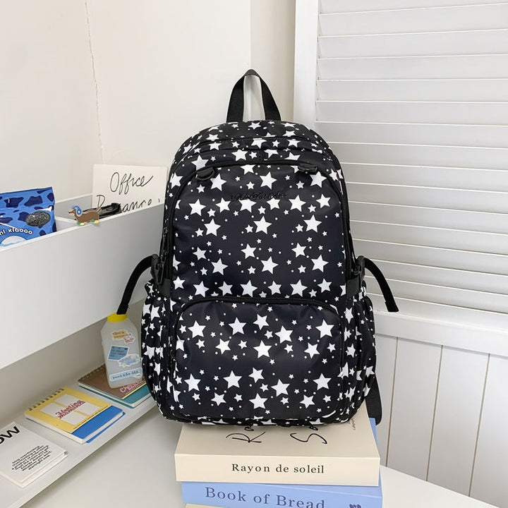 Star-Patterned Multi-Pocket Backpack Kalsten