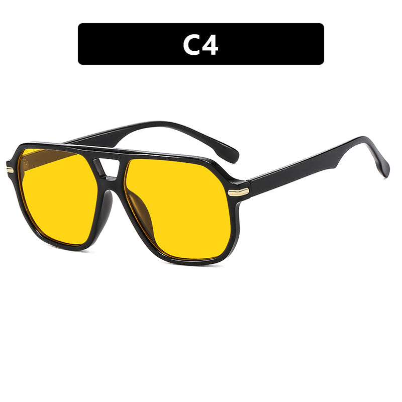 Women's fashionable sunglasses with square frame and eye-catching lenses Kalsten