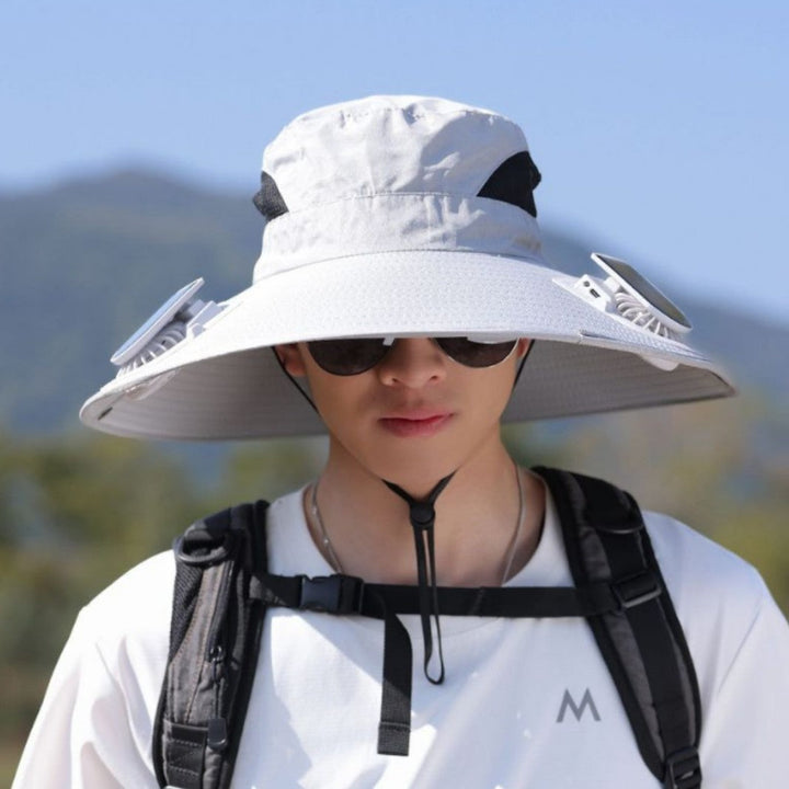 tactical fishing hat with wide brim, mesh ventilation and adjustable chin strap Kalsten