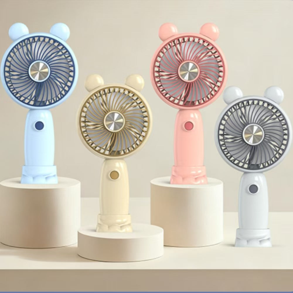 Ladies Portable Hand Fan in playful Bear Design Kalsten