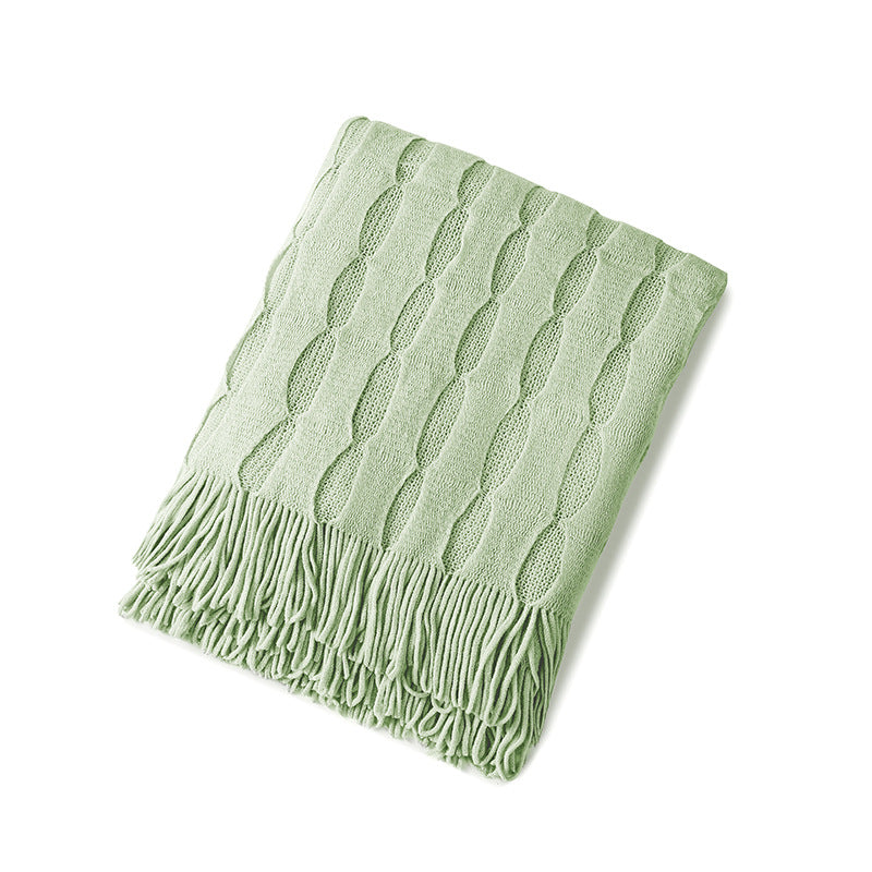 Unisex Knitted Cozy Throw Blanket