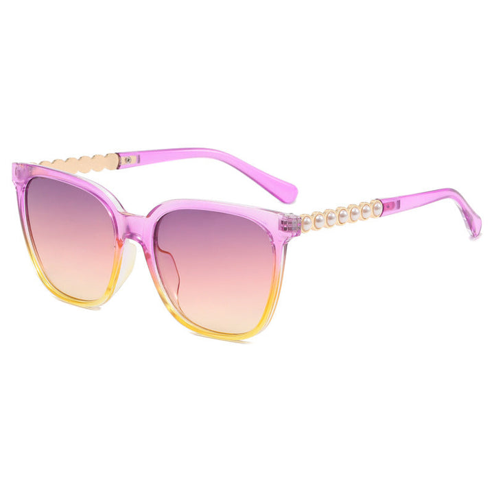 Women's oversized sunglasses with elegant pearl jewelry decoration Kalsten