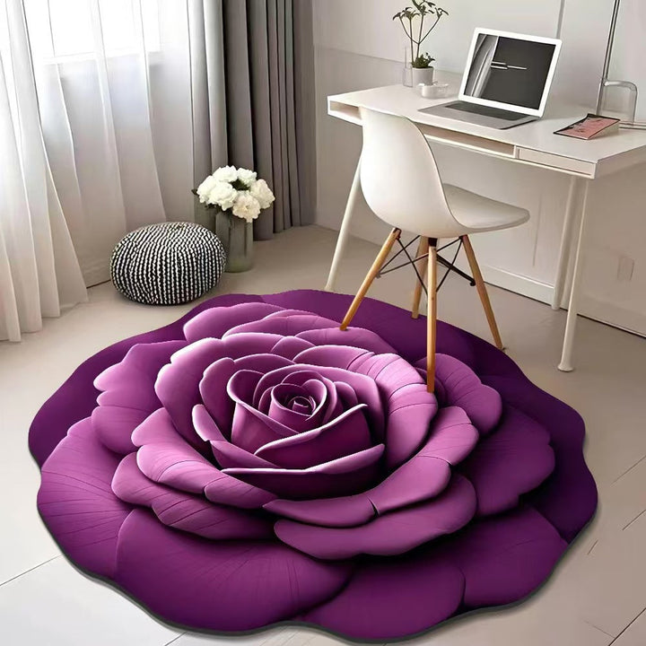 Floral Texture Area Rug