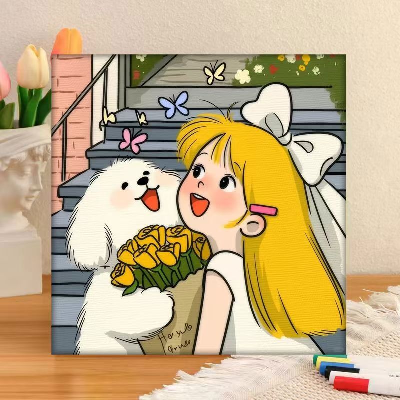 Whimsical Character Art Canvas Print Kalsten