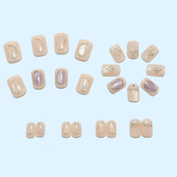 Decorative artificial nails with shimmering and glittering accents Kalsten