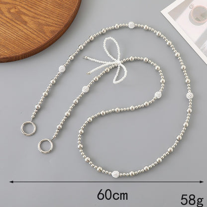 Stylish Pearl and Chain Necklace Acalora