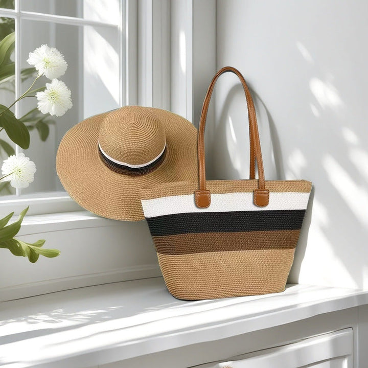 Beach bag with colorful stripes Kalsten