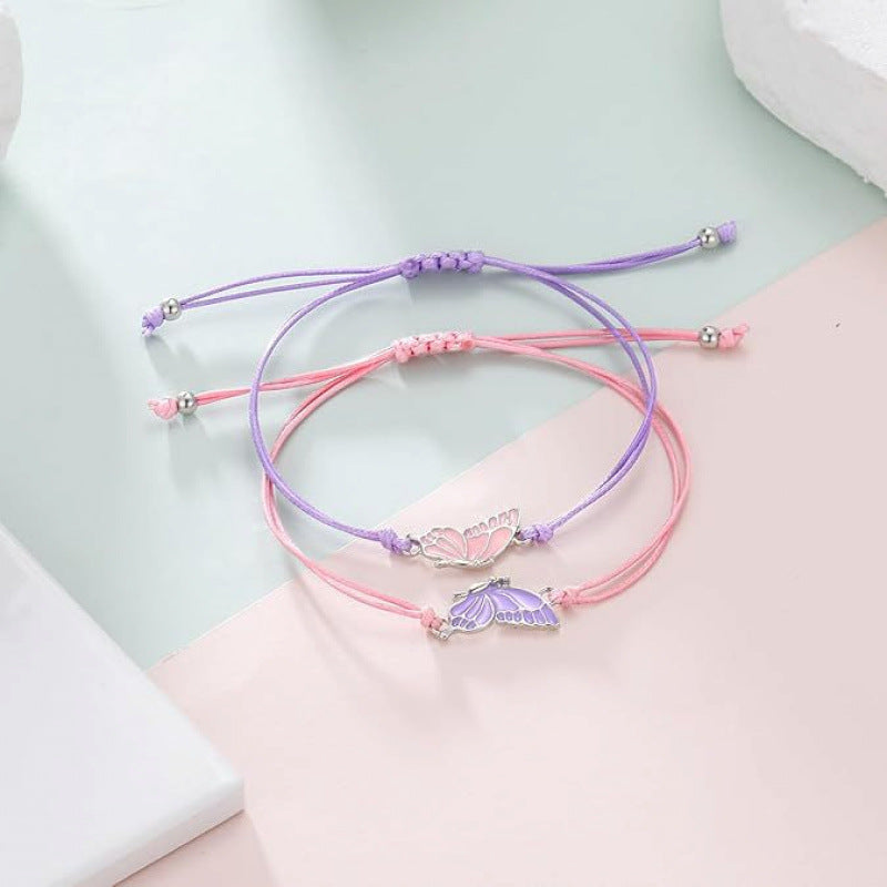 Butterfly Charm Necklace and Bracelet Set Kalsten