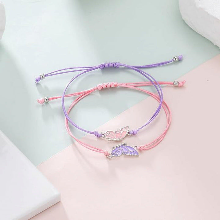 Butterfly Charm Necklace and Bracelet Set Kalsten