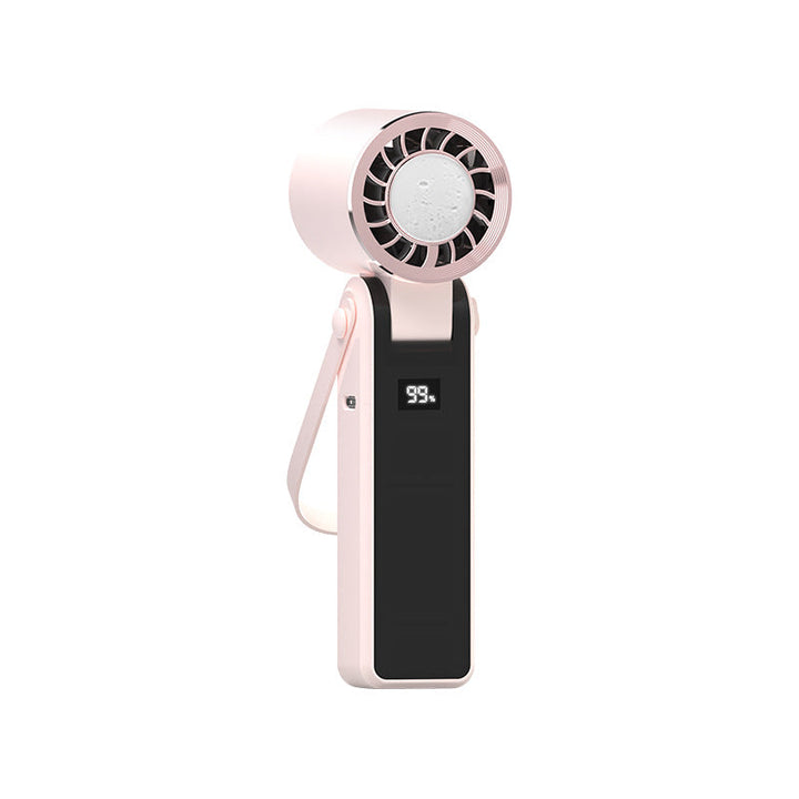 Cooling compact rechargeable handheld precision airflow fan with LED battery indicator and adjustable pivot head Kalsten