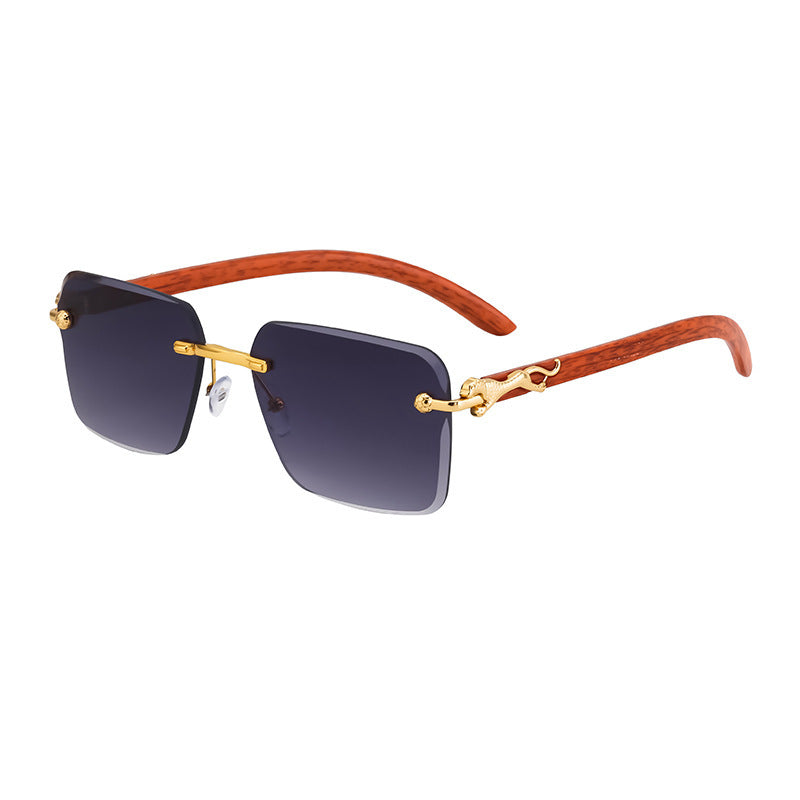 Women’s Fashion Square Sunglasses with Elegant Wooden Arms Kalsten