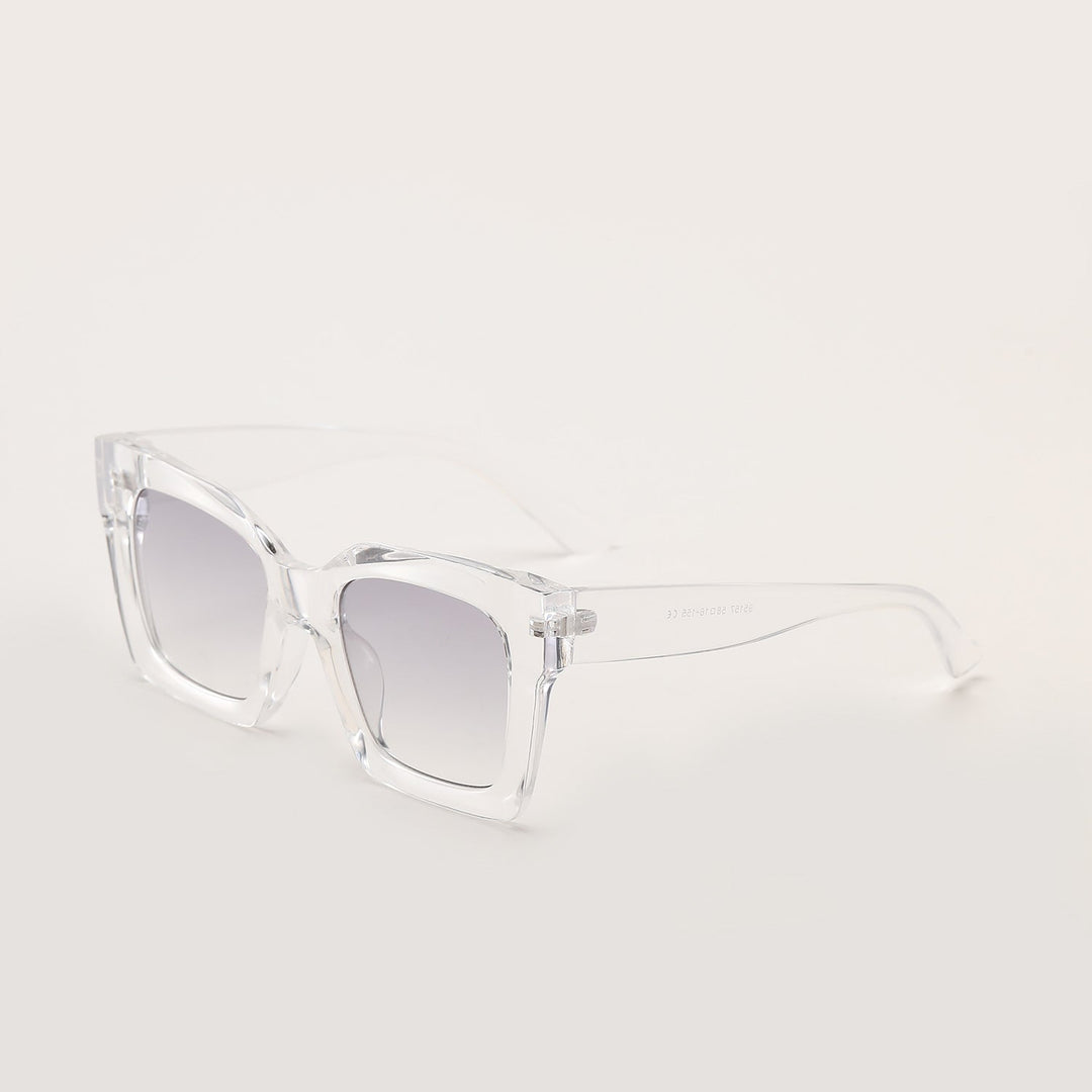 Women's trendy square sunglasses with transparent frame Kalsten