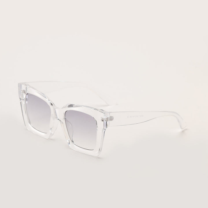 Women's trendy square sunglasses with transparent frame Kalsten