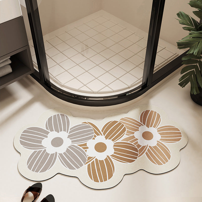 Floral Print Bath Mat Kalsten