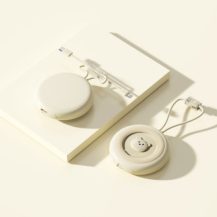 Compact power bank with integrated charging cable and stylish design Kalsten