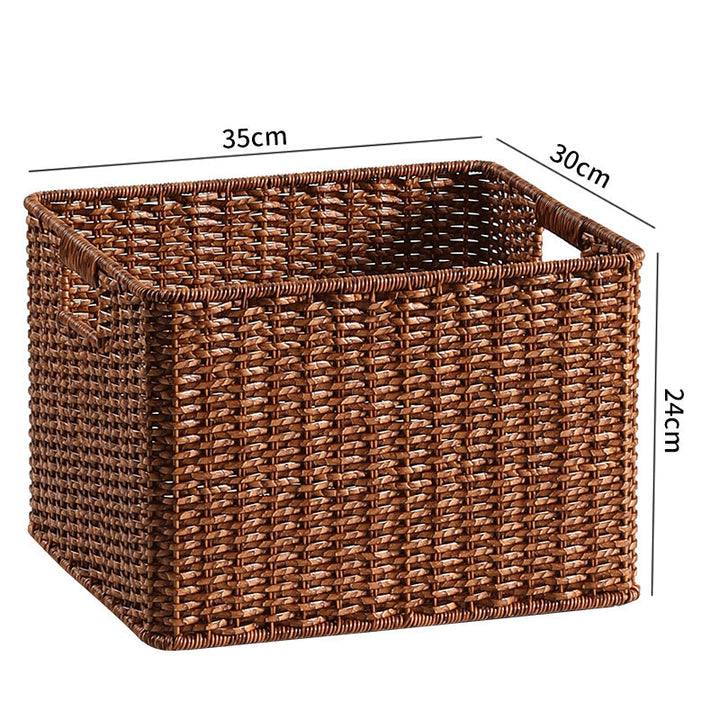 Handwoven Storage Basket with Built-in Handles Kalsten