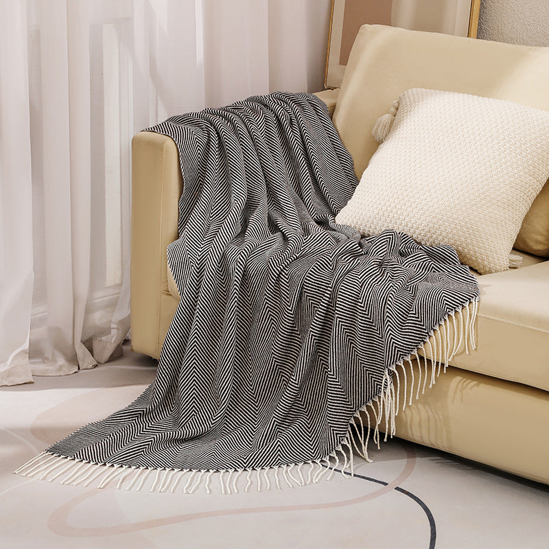Women's stylish and soft zigzag blanket Kalsten