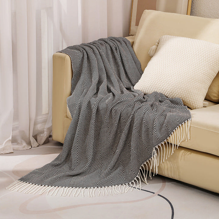 Women's stylish and soft zigzag blanket Kalsten