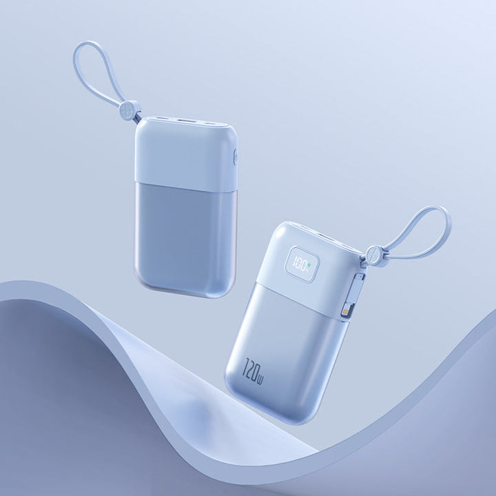 Portable power bank with powerful fast charging cable and integrated LED display Kalsten
