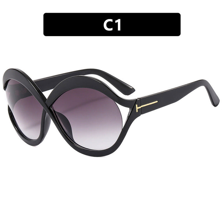 Women's extravagant Cat-Eye sunglasses with curved frame Kalsten