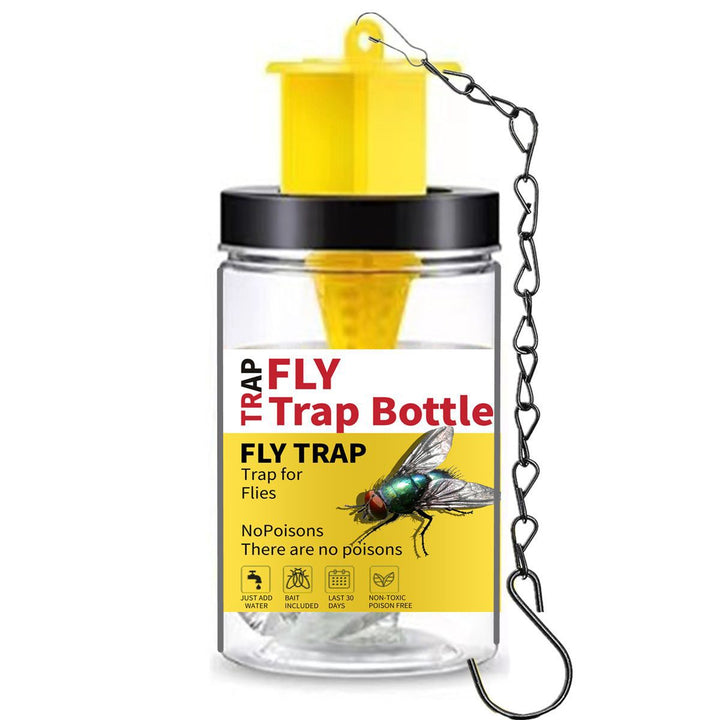 Reusable Hanging fly trap bottle with non-toxic bait dispenser Kalsten