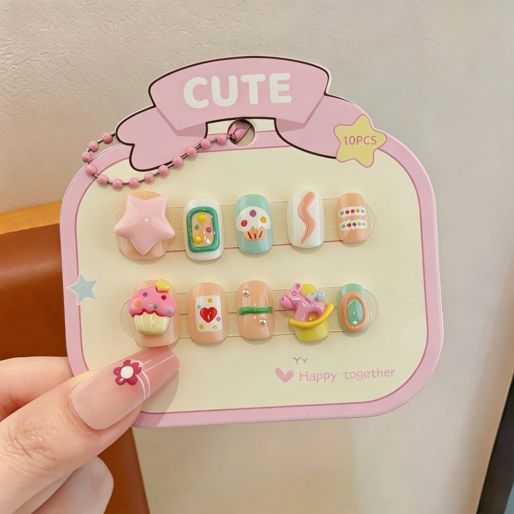 Creative artificial nails with 3D designs Kalsten