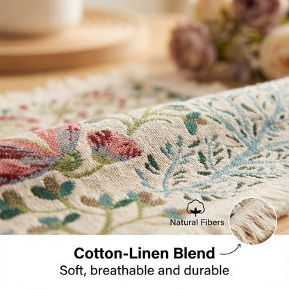 Elegant Floral Pattern Table Runner