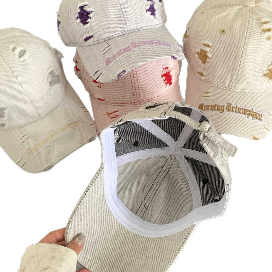 Women's Distressed Denim Baseball Cap Kalsten