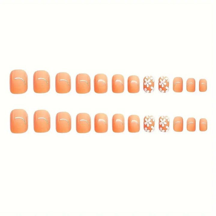 Decorative Floral Press-On Nail Set Kalsten