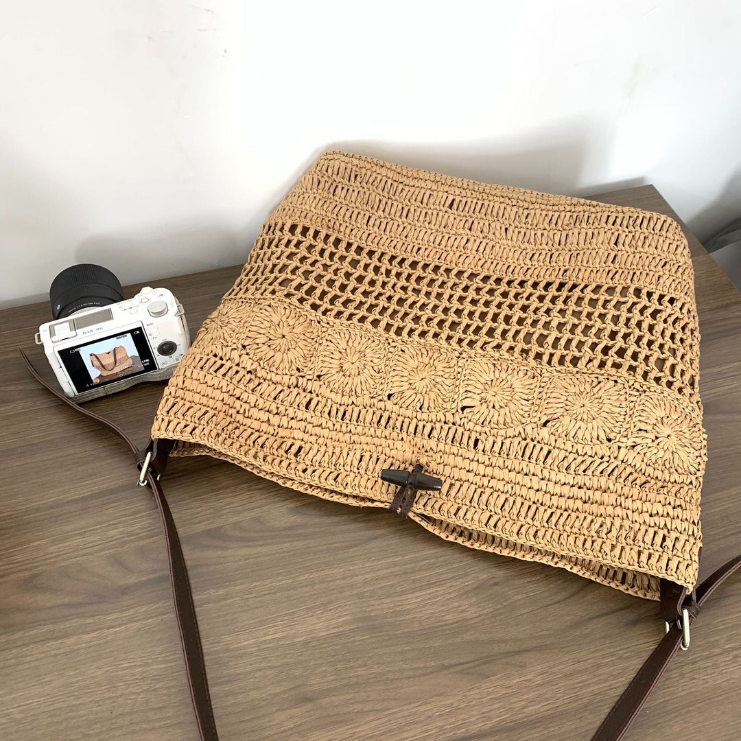 Braided handbag with sturdy leather straps Kalsten