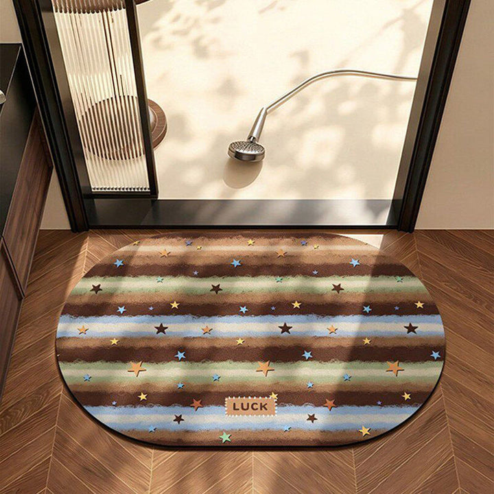Playful Circular Welcome Mat