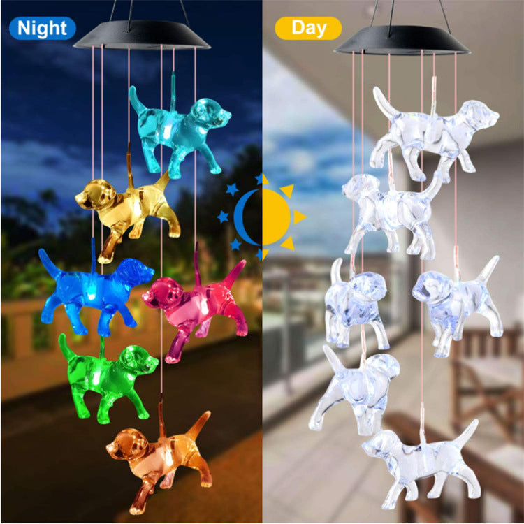 LED Solar Butterfly Wind Chime Garden Hanging Light Kalsten