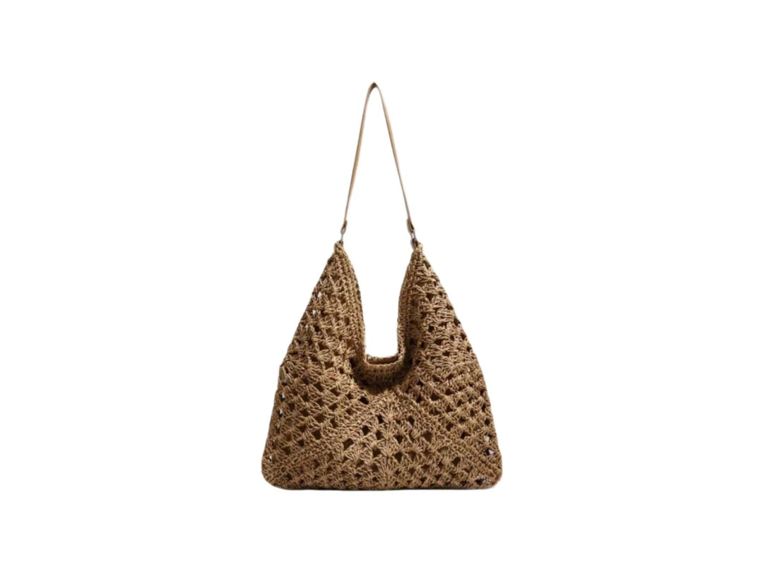 Handbag with Artistic Macrame Design and Flexible Carrying Comfort Kalsten