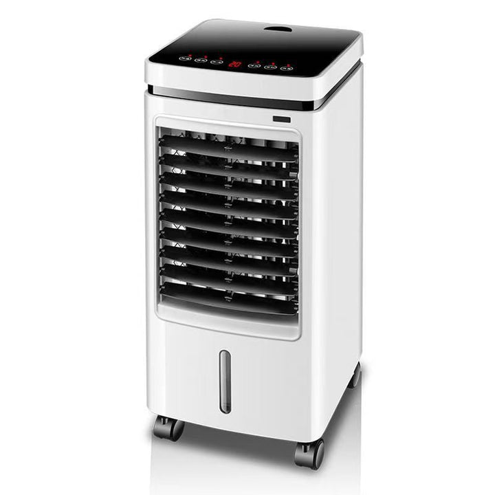 Cooling portable evaporative air cooler with dual water tanks three-speed swing louvers and caster wheels Kalsten