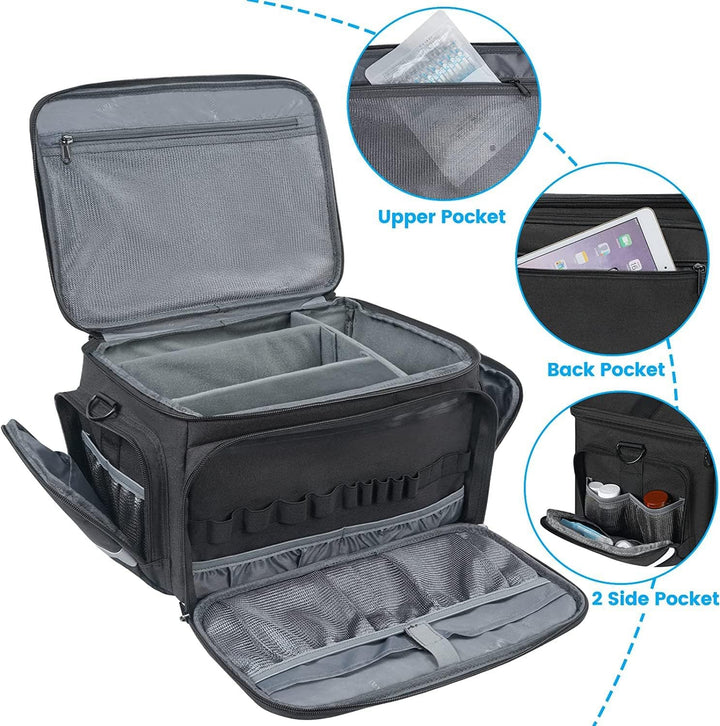 Unisex doctor's case with multiple compartments and organized storage Kalsten