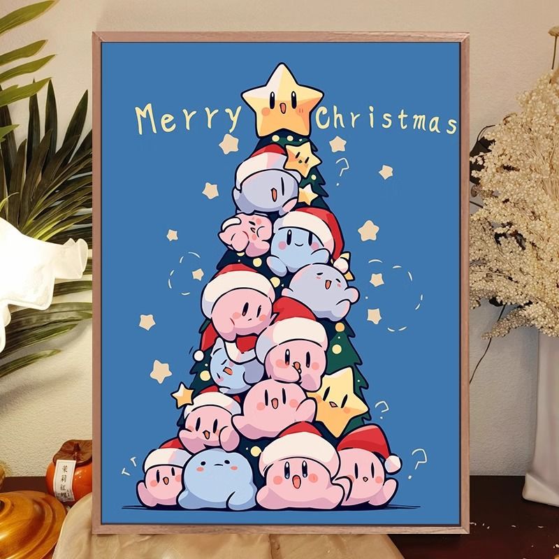 Whimsical Cat-Themed Holiday Canvas Art Print Kalsten