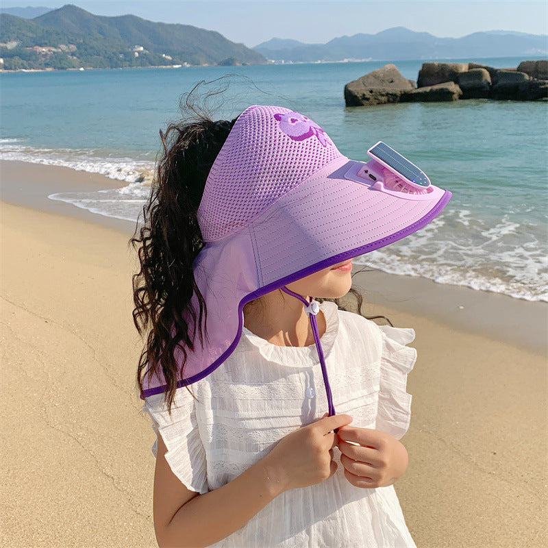 Ssun hat with solar mini fan, UV protection and wide neck protection Kalsten