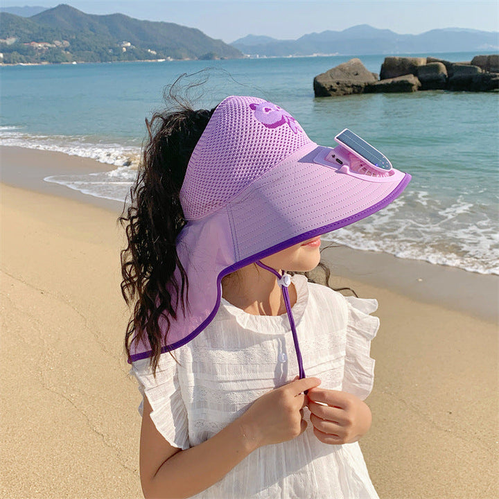 Ssun hat with solar mini fan, UV protection and wide neck protection Kalsten