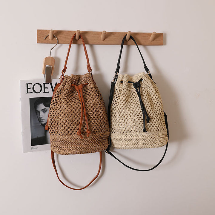 Casual Backpack Bag Made from Natural Material Kalsten