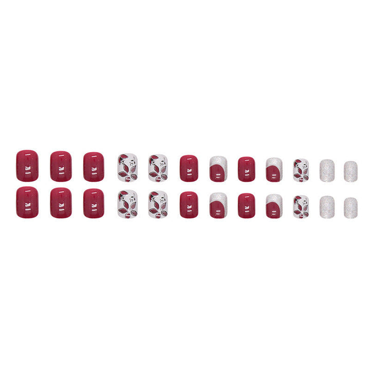Elegant Floral Press-On Nail Art Kit Kalsten