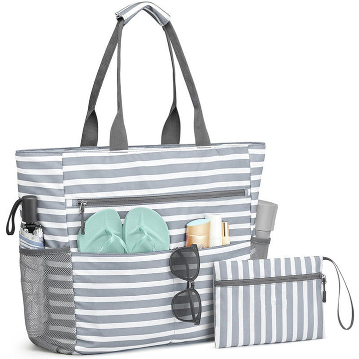 Multifunctional Beach Bag with Separate Cosmetic Pouch Kalsten