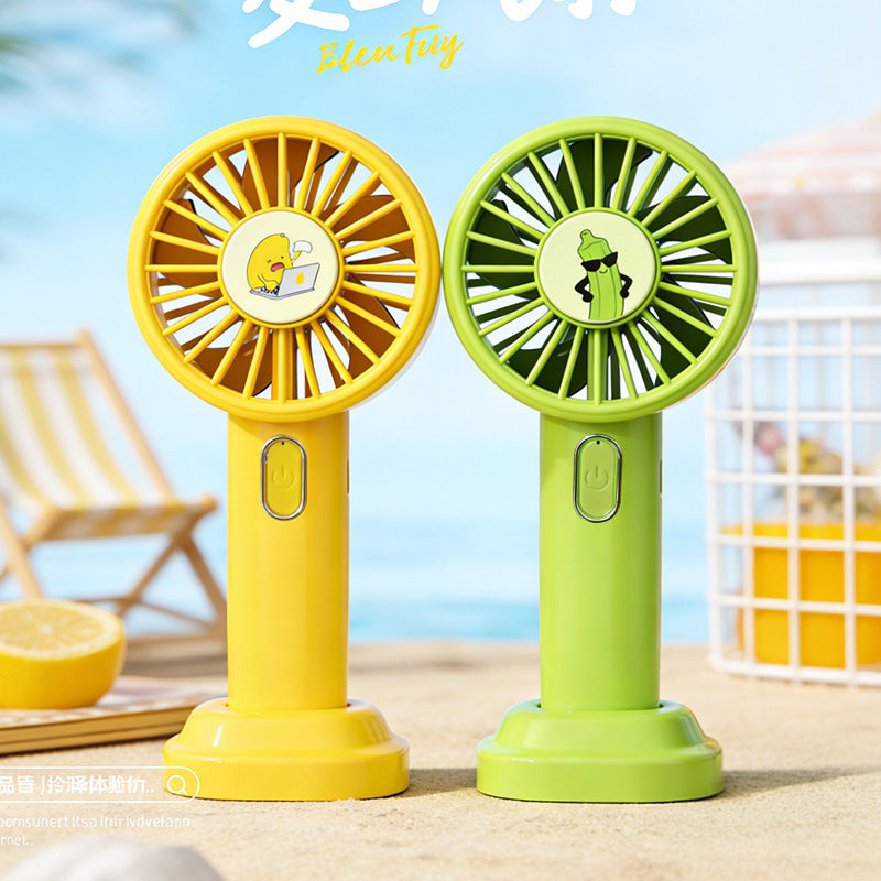 Ladies portable hand fan with USB connection and fun design Kalsten