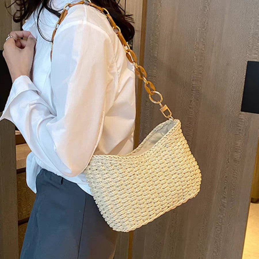 Handbag Made of Braided Natural Material Kalsten