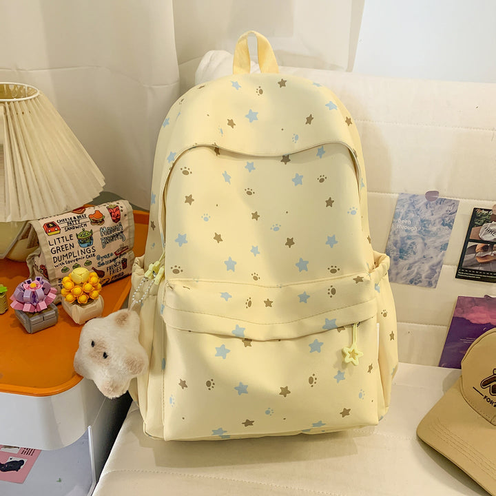 Cute Star-Embellished School Backpack