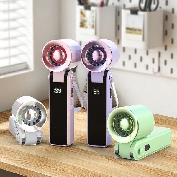 Unisex Portable Hand Fan with powerful battery display Kalsten