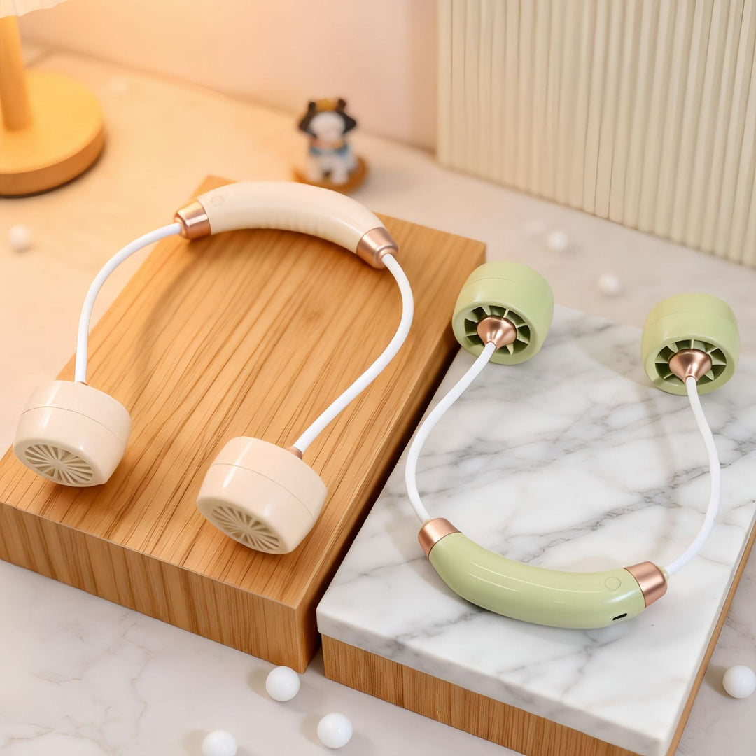 Women Portable Neck Fan with Flexible Arm and USB Connection Kalsten