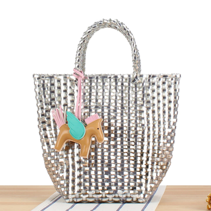 Playful basket bag with unique pendant Kalsten