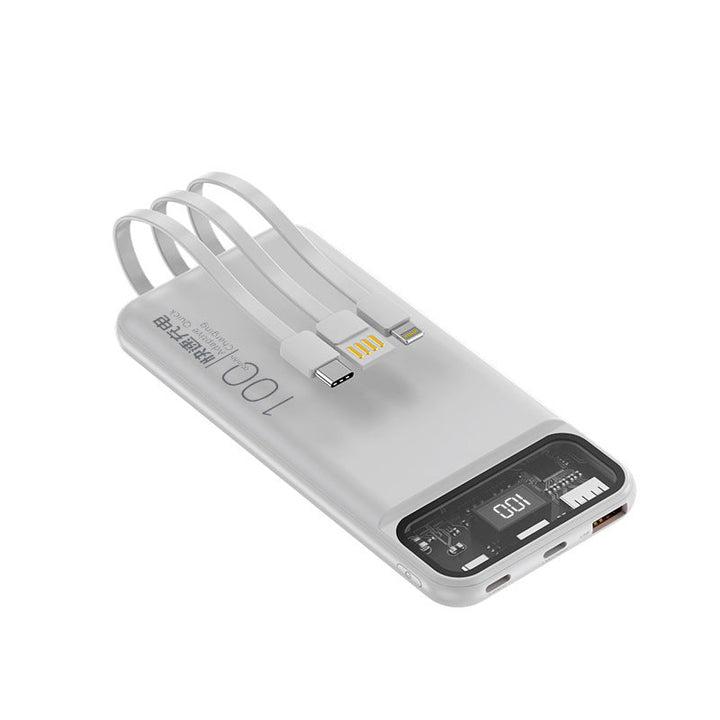 Portable power bank with multifunctional cable system and digital display Kalsten