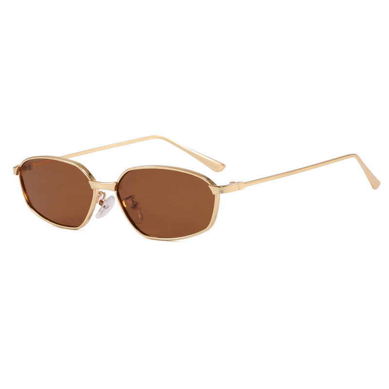 Women's geometric sunglasses with protective UV filter and minimalist metal frame Kalsten