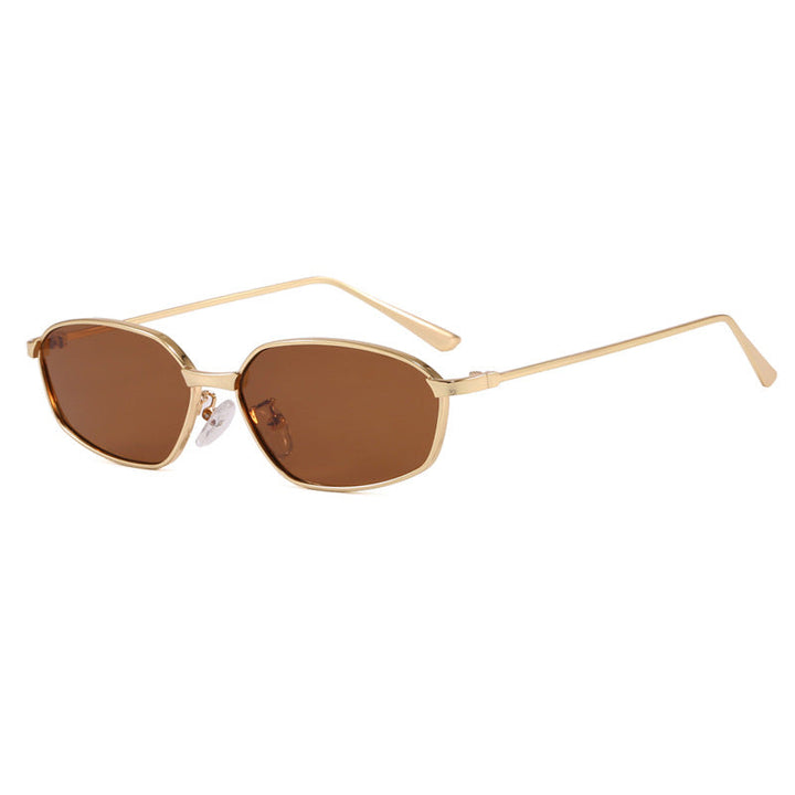 Women's geometric sunglasses with protective UV filter and minimalist metal frame Kalsten